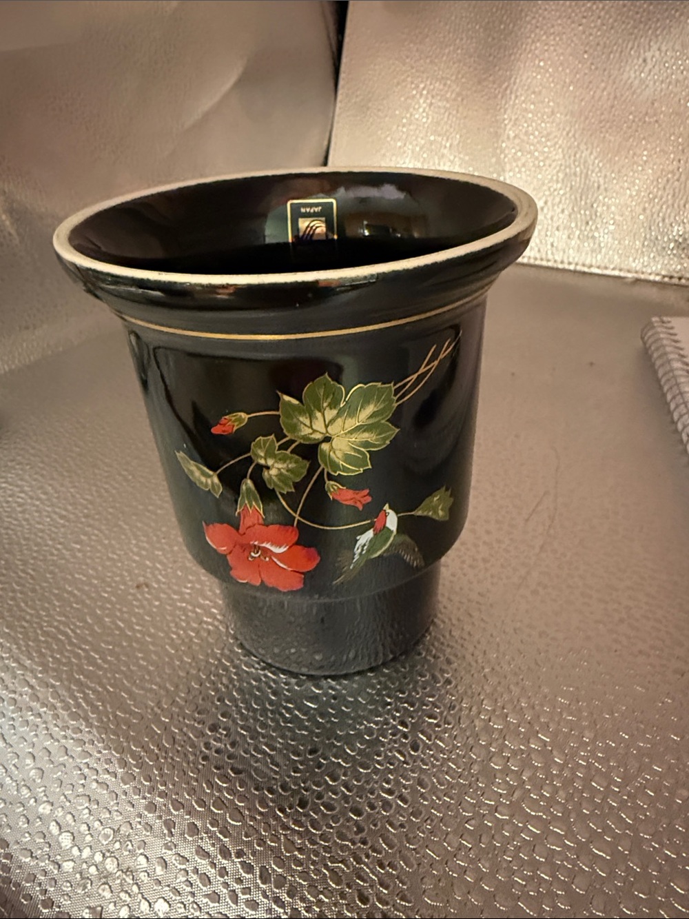 Vintage Black “Fine China of Japan” Hand Painted using Black Glaze
